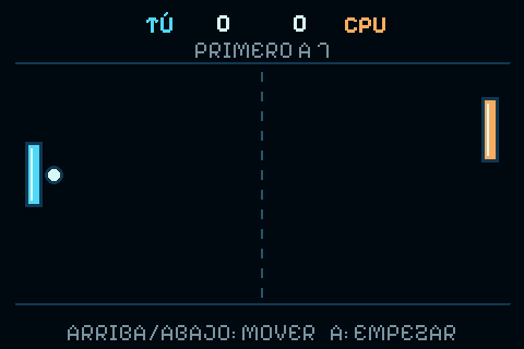 Paletes, con aspecto vectorial: dos palas, la pelota y el marcador