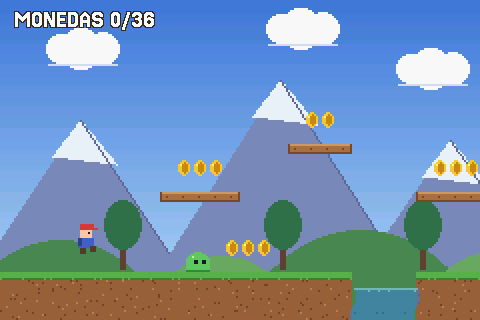 Un plataformas de Game Boy Advance con montañas en paralaje y agua